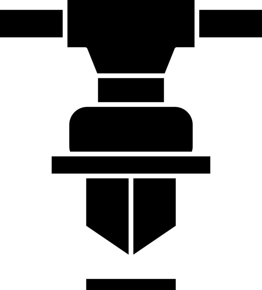 Sprinkler Icon In Glyph Style. vector