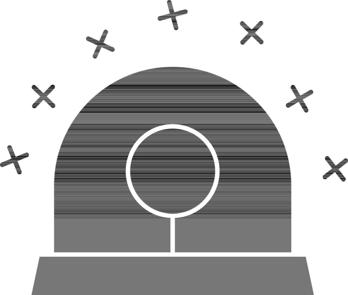Alarm Bell Icon In black and white Color. vector
