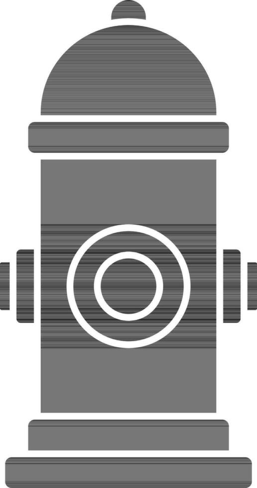 Fire Hydrant Icon In black and white Color. vector