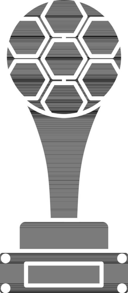 Glyph Style Football Trophy Cup Icon. vector