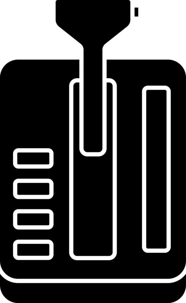 Automatic Gear Change Icon In Glyph Style. vector