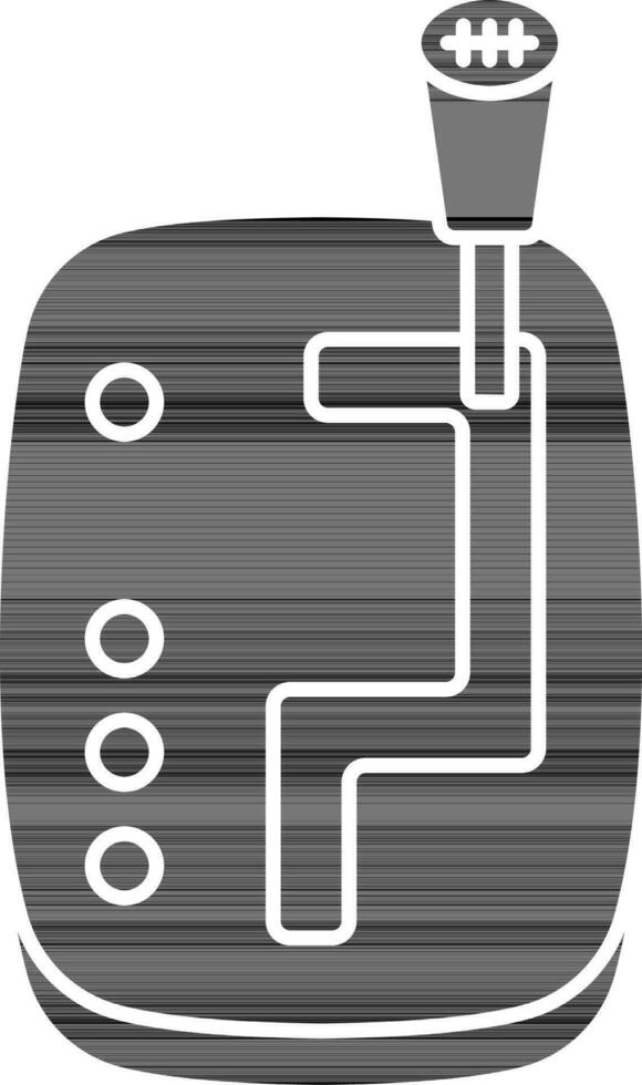 Automatic Gear Stick Icon In Glyph Style. vector
