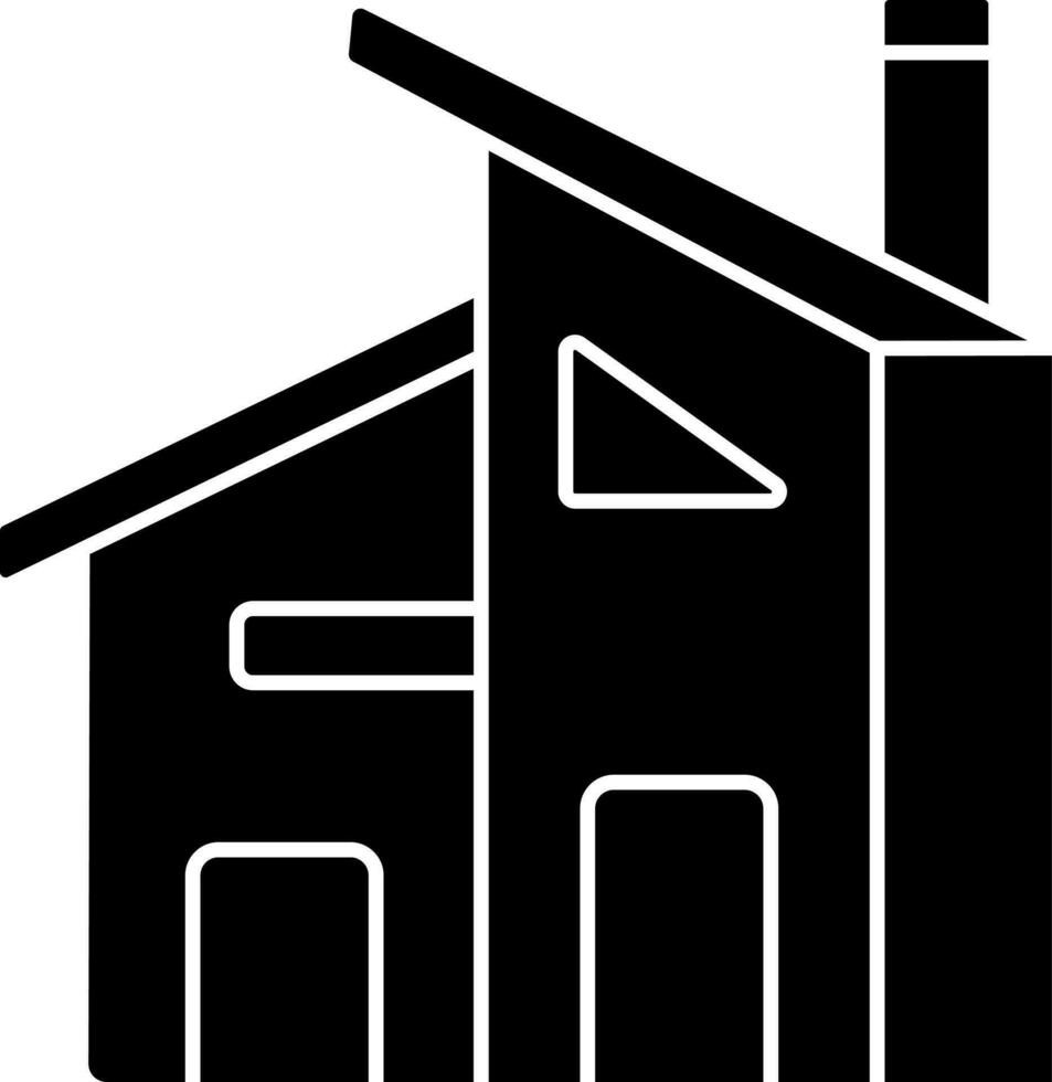 Modern Home Icon In black and white Color. vector