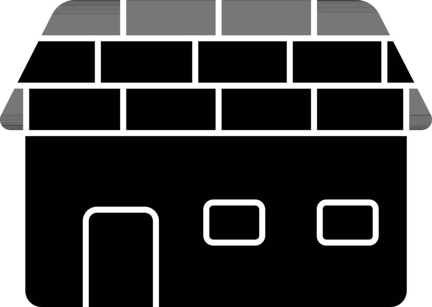Home Icon In black and white Color. vector