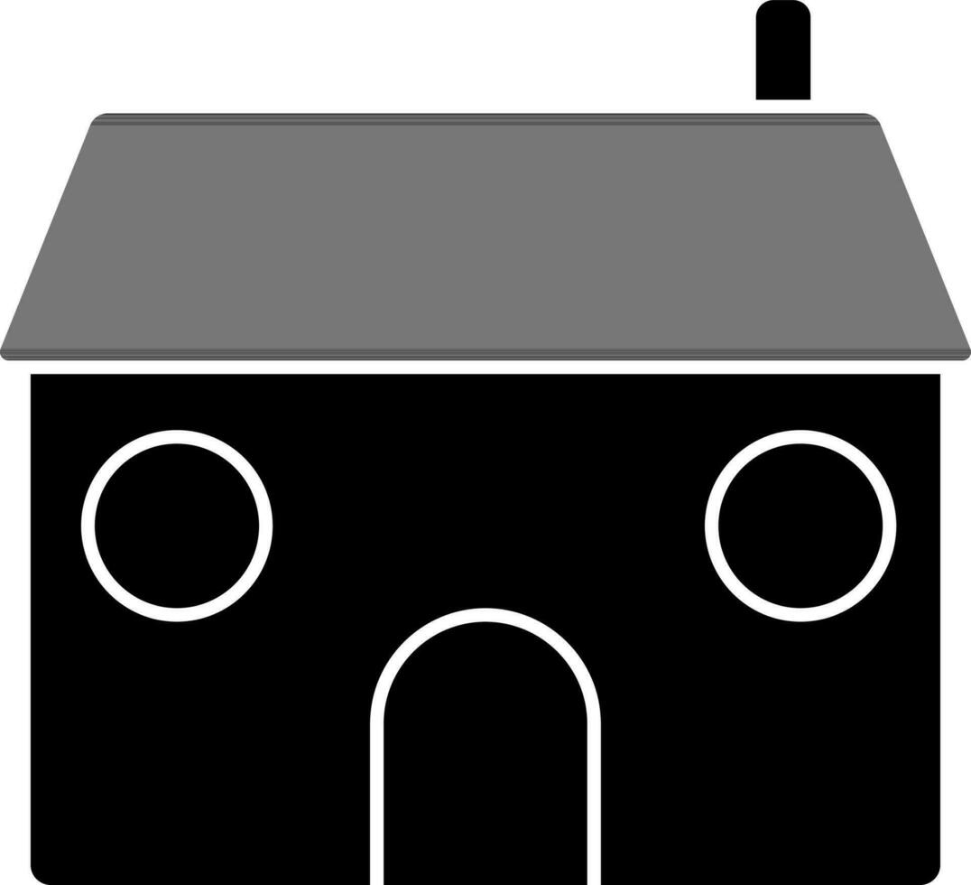 vector ilustración de hogar icono en negro y blanco color.