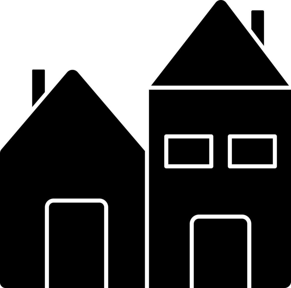 House Icon In black and white Color. vector