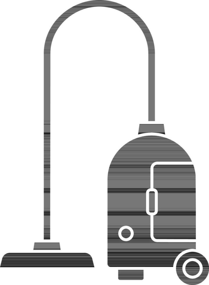 Vacuum Cleaner Icon In black and white Color. vector