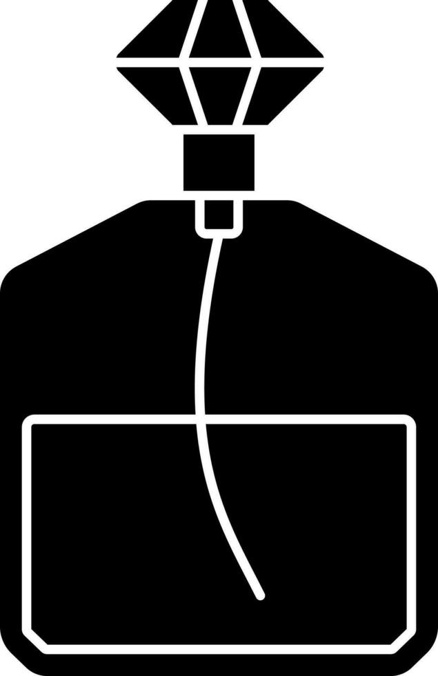 Crystal Perfume Bottle black and white Icon Or Symbol. vector