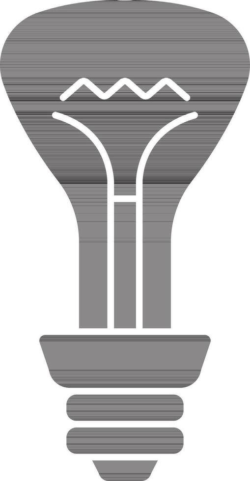 black and white LED Bulb Icon Or Symbol. vector