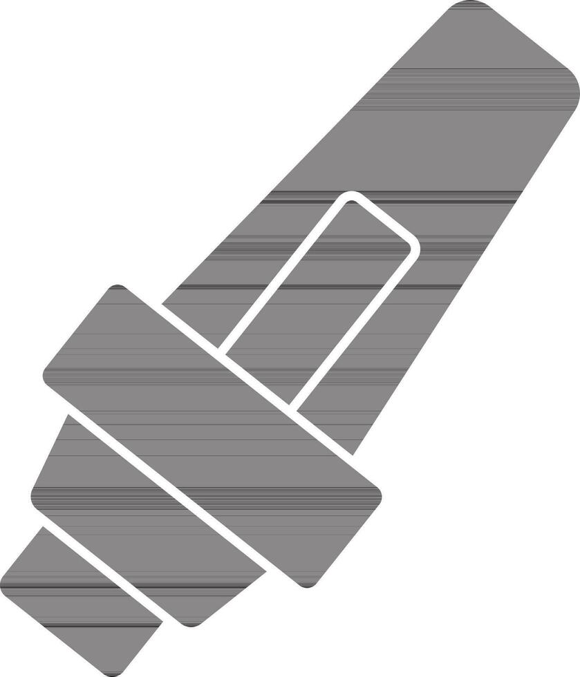negro y blanco fluorescente ligero bulbo icono o símbolo. vector