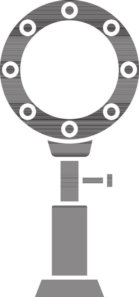 Ring Light Icon In Black And White Color. vector