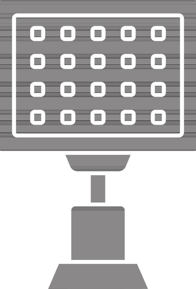 LED Or CFL Bulb Icon In Glyph Style. vector