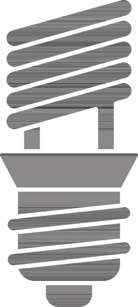 Twisted CFL Bulb Compact Fluorescent Light Icon In Glyph Style. vector