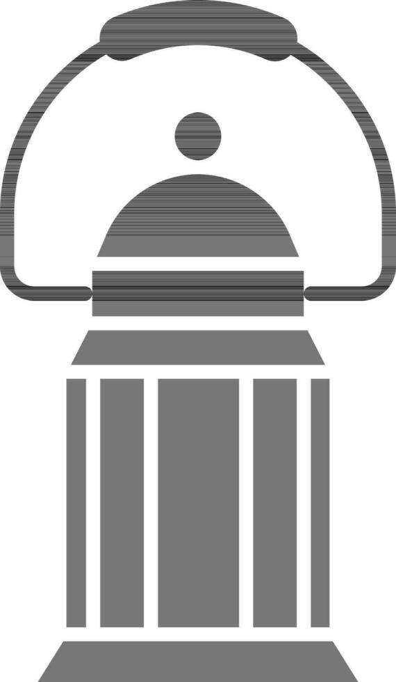 black and white Vector Illustration of Lantern or Lamp Icon.