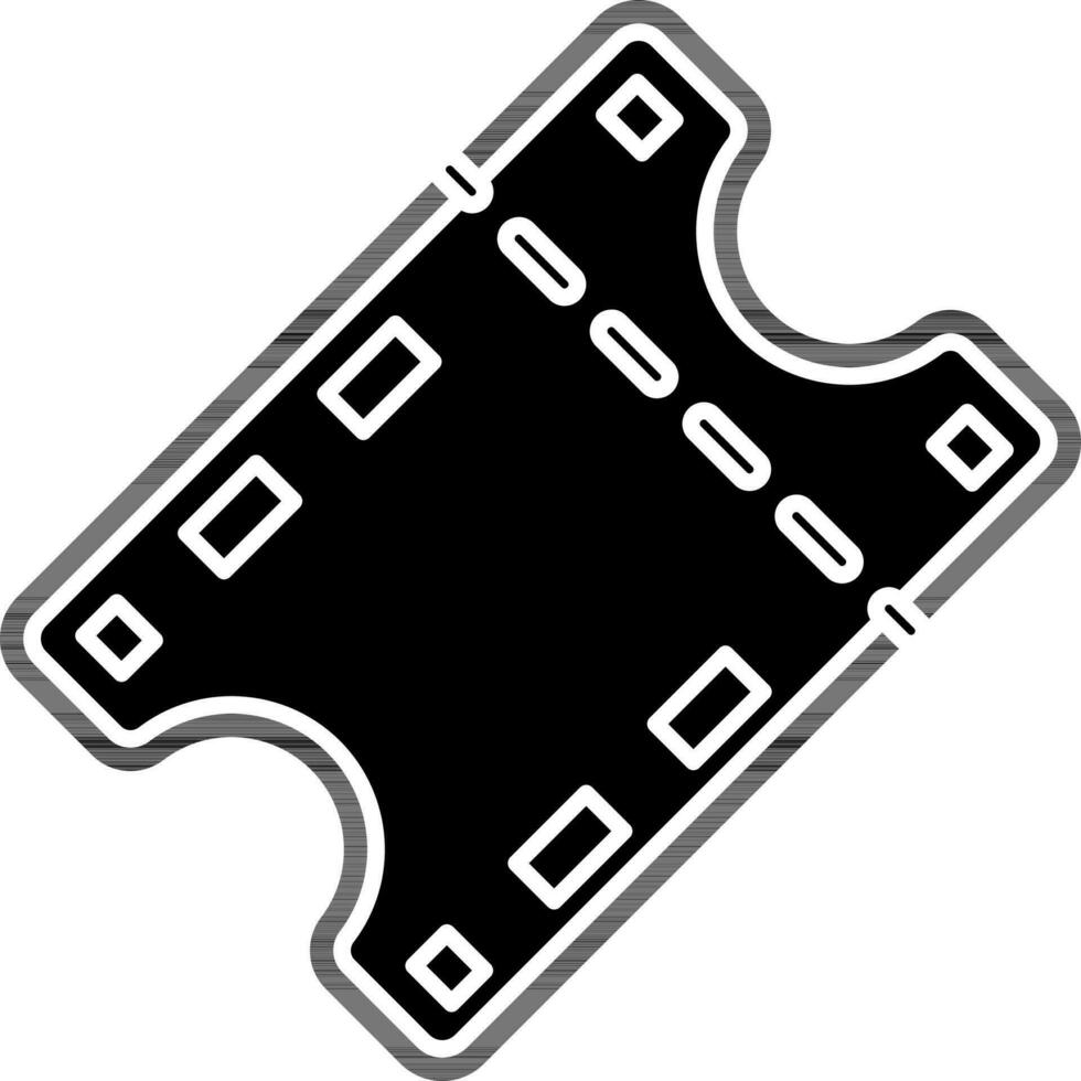 Ticket Icon In black and white Color. 24471994 Vector Art at Vecteezy