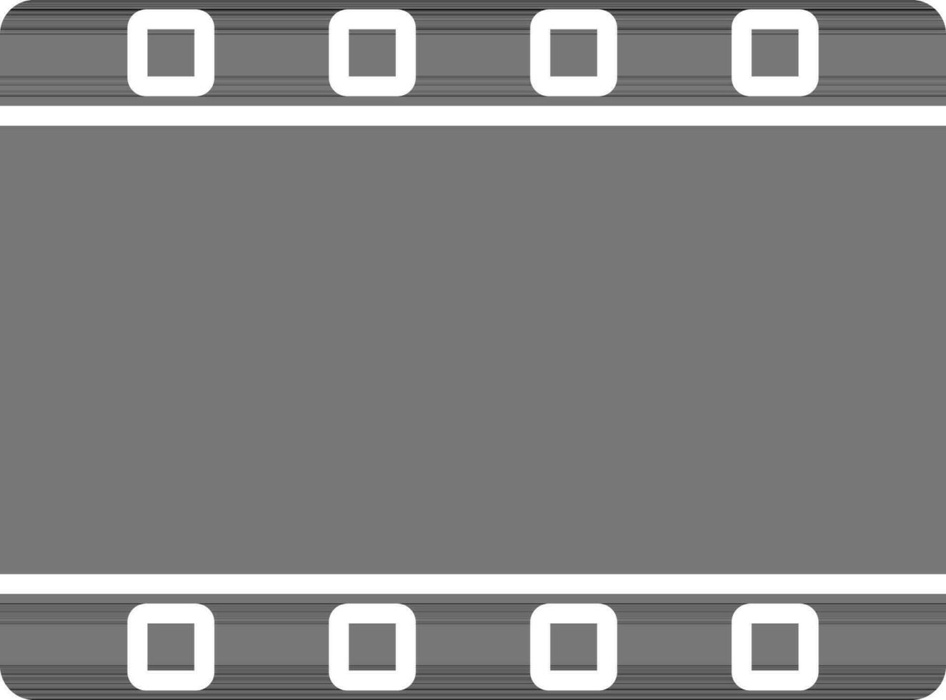 Film Strip Icon In black and white Color. vector