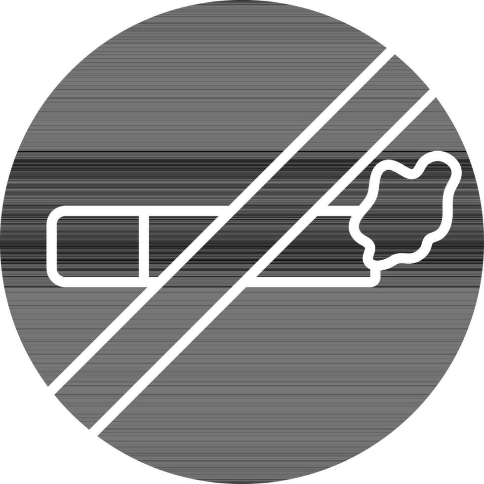 No Smoking Icon In black and white Color. vector