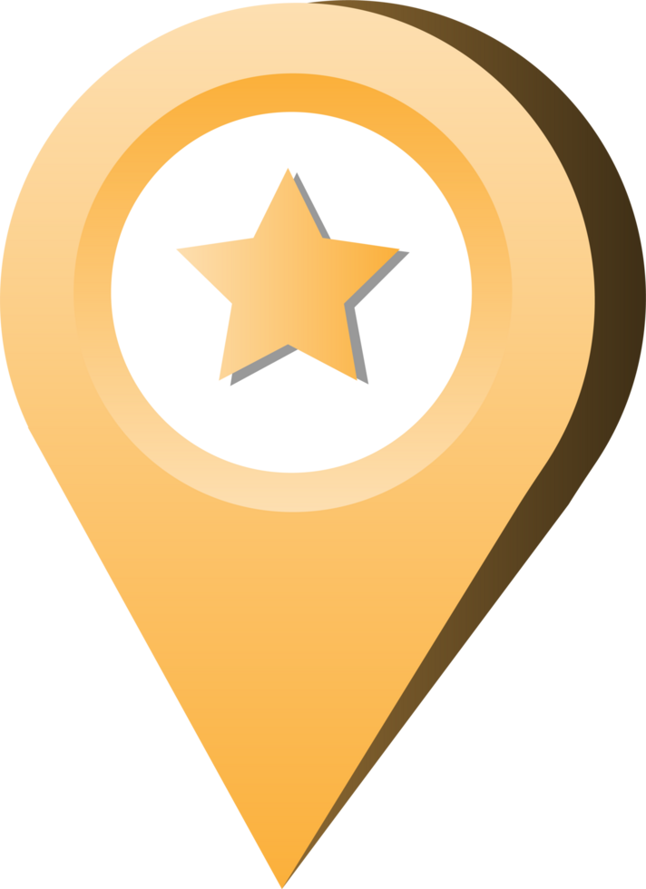 Pin icon on navigation map. Pin landmarks or show right way. Flat line style for map design. png