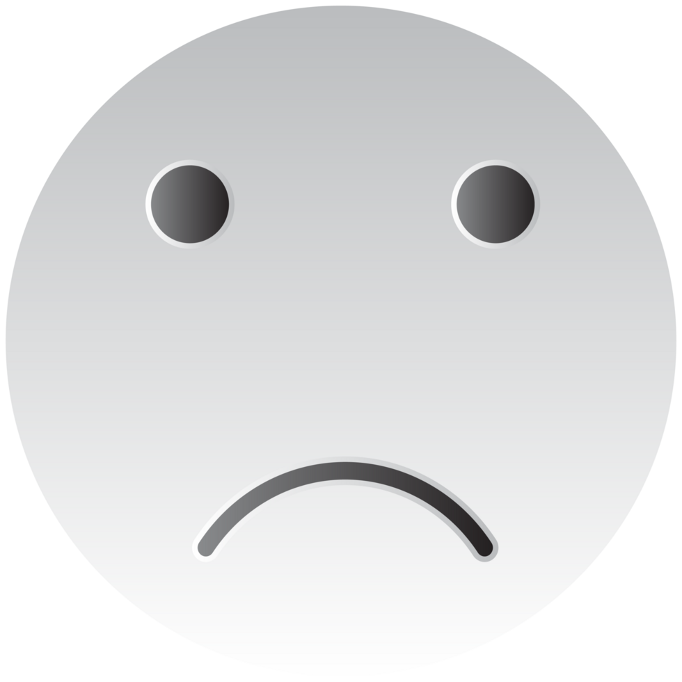 Emotional emoticon with feel bad face. concept of evaluation and