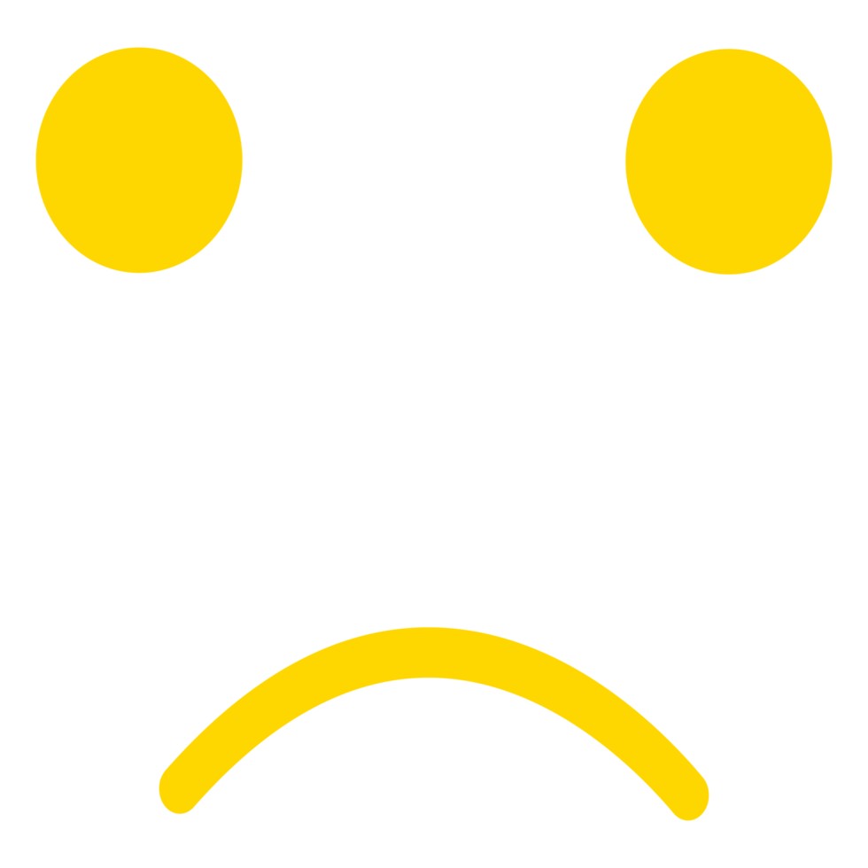 Emotional emoticon with feel bad face. concept of evaluation and