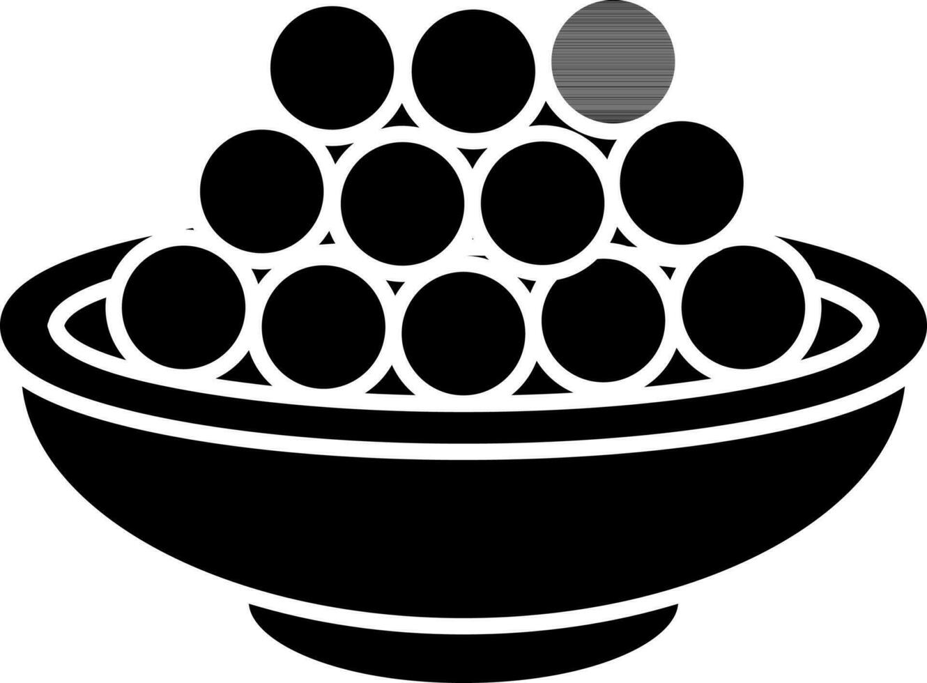 Laddu In Bowl Icon vector