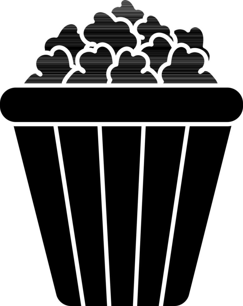 Popcorn Icon Glyph vector