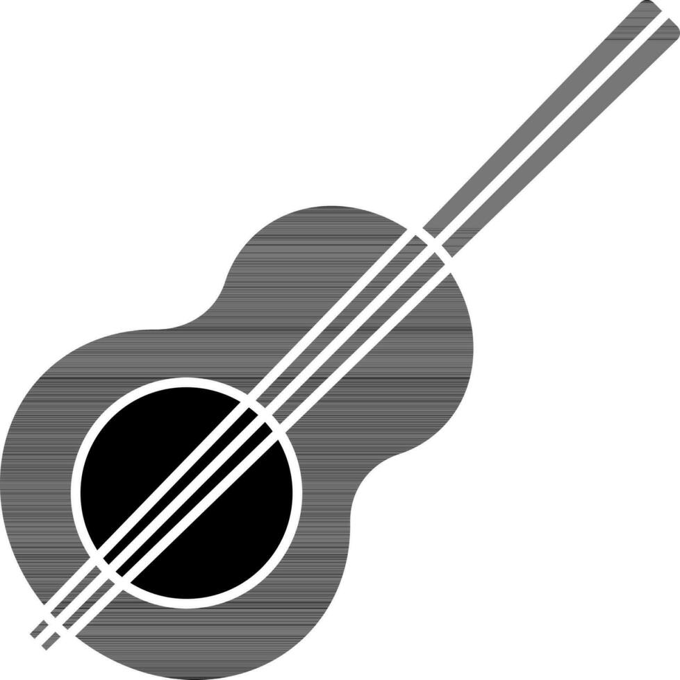 guitarra icono glifo vector