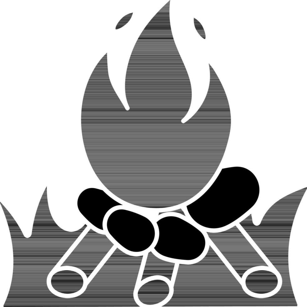 Bonfire Icon Glyph vector