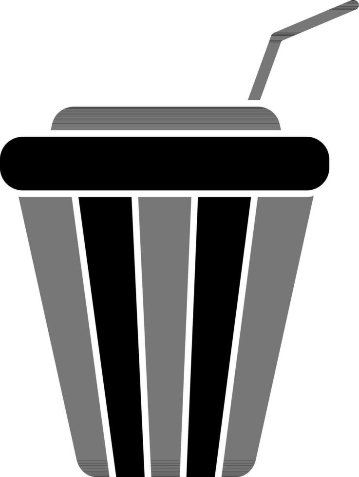 Disposable Cup With Straw Icon vector