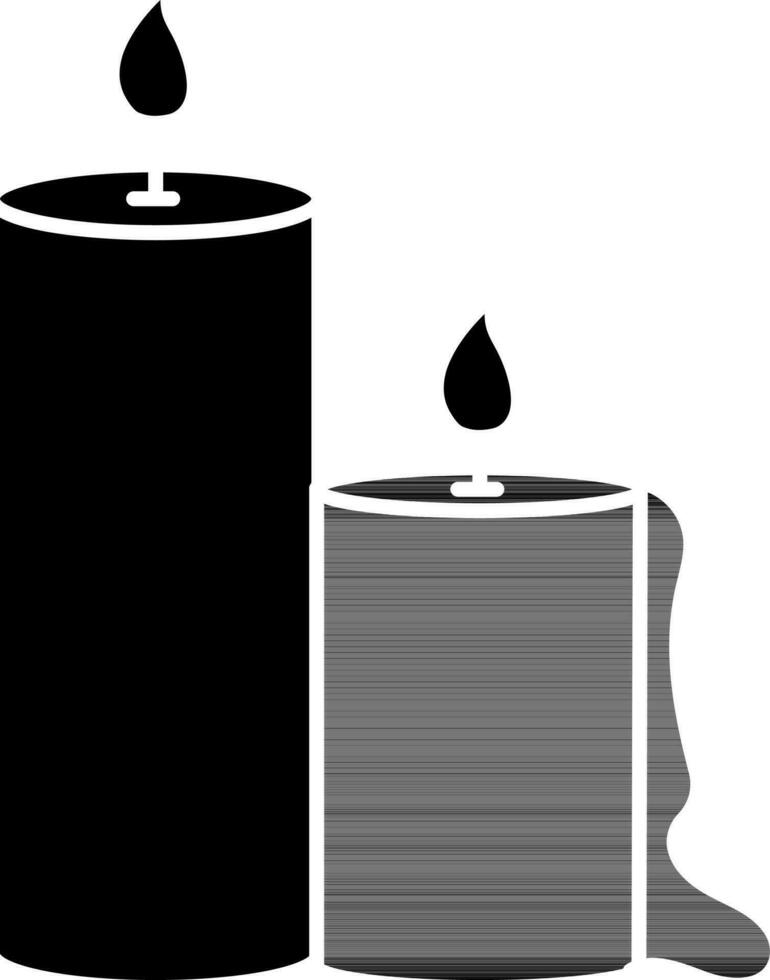 Two Burning Candle Icon vector