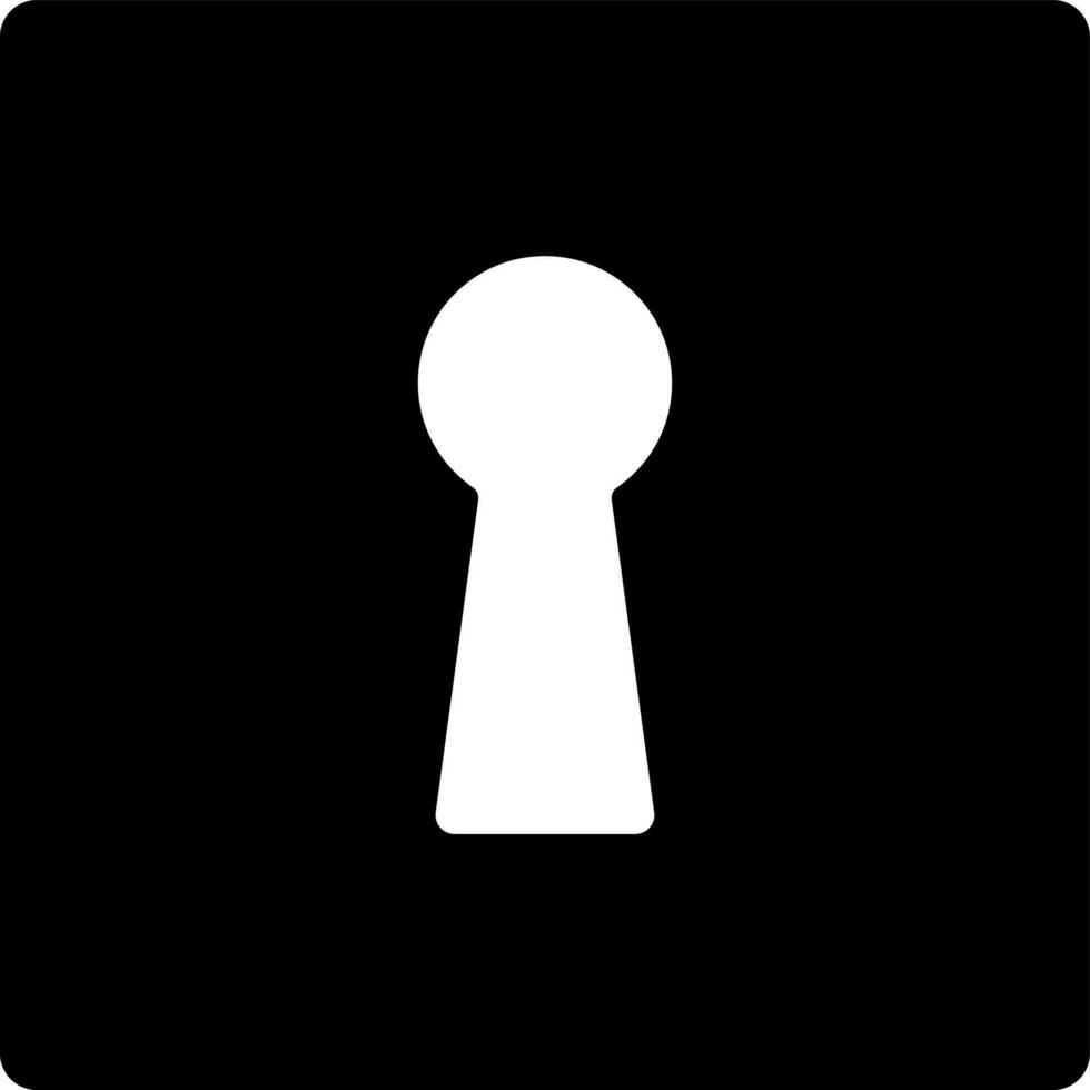 Illustration of keyhole glyph icon. vector