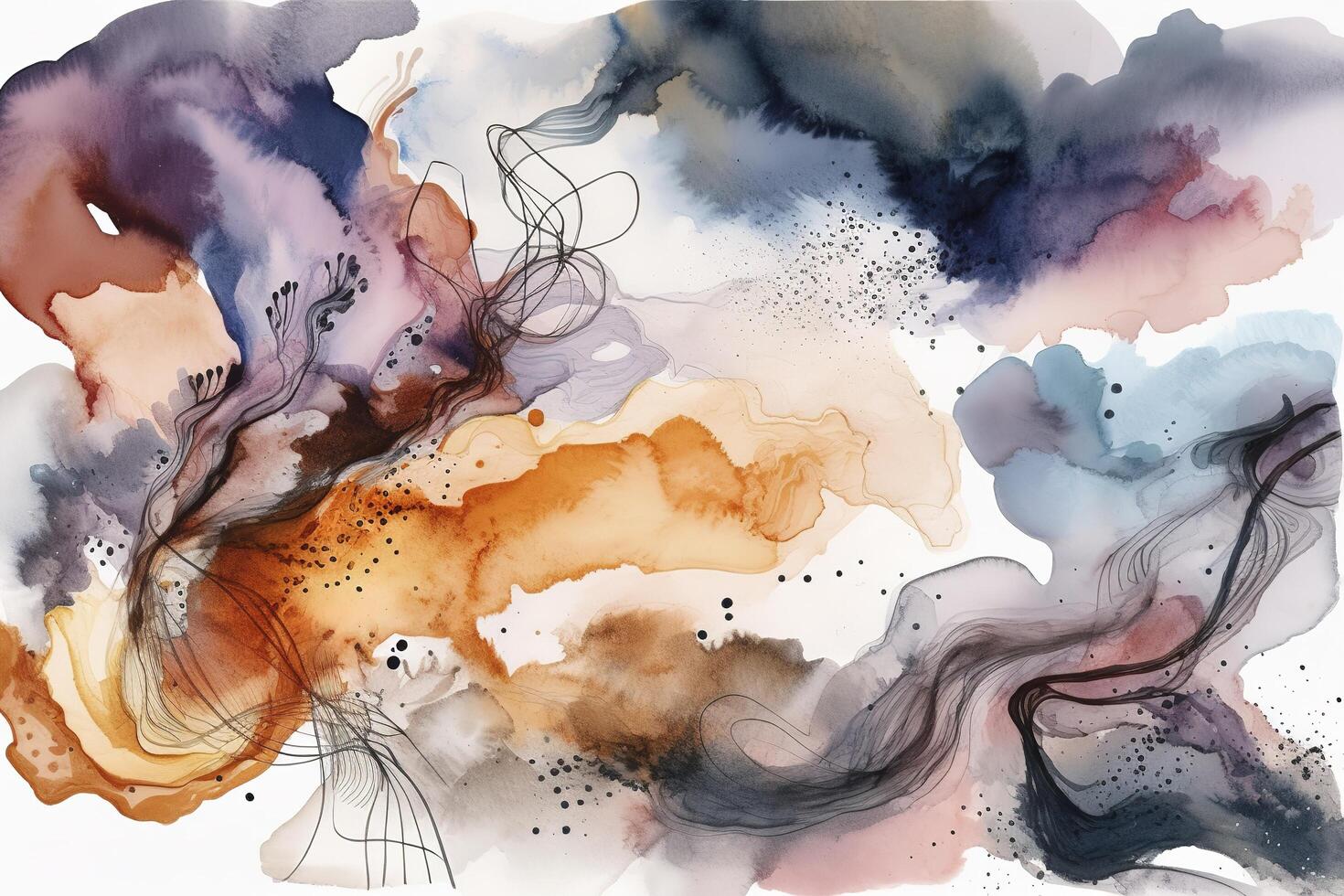 watercolor rainbow splash, rainbow splashes, spray-paint style, color field. . photo
