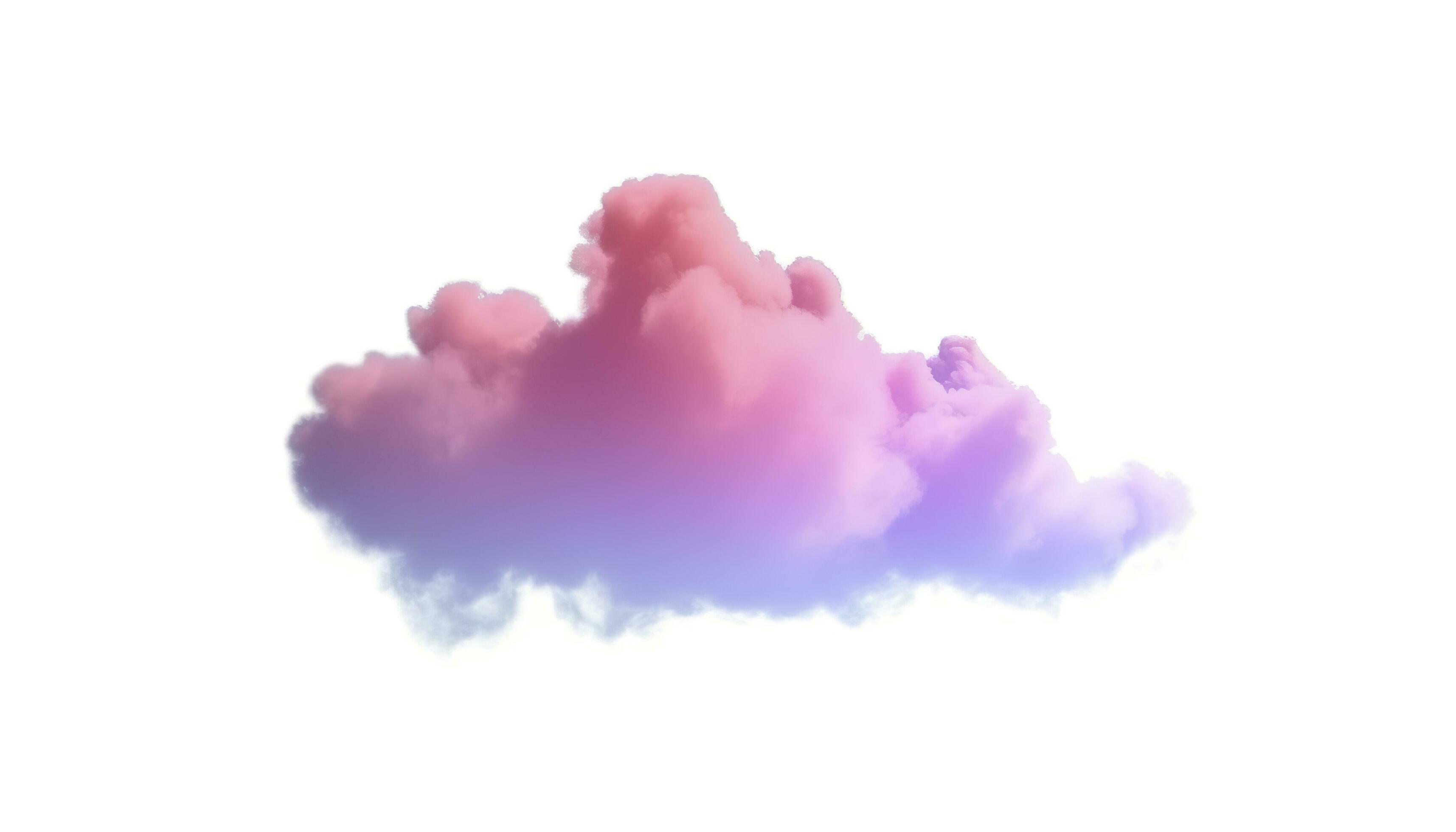 Smooth soft clouds cut out transparency background 3d illustration png file  Stock Illustration