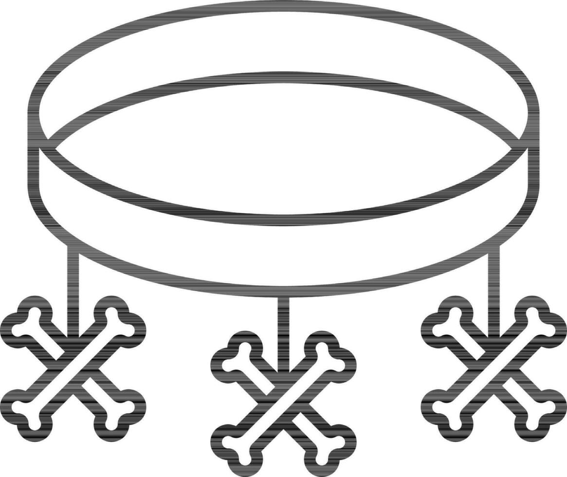 Dog Collar Belt Icon In Black Outline. 24472664 Vector Art at Vecteezy