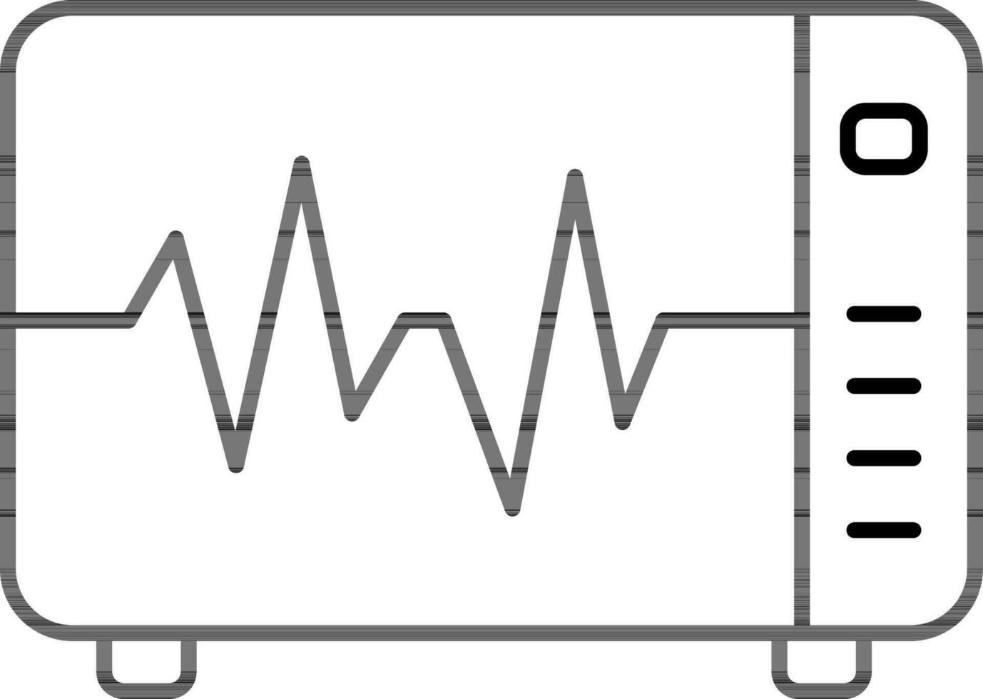 ecg máquina icono en línea Arte. vector