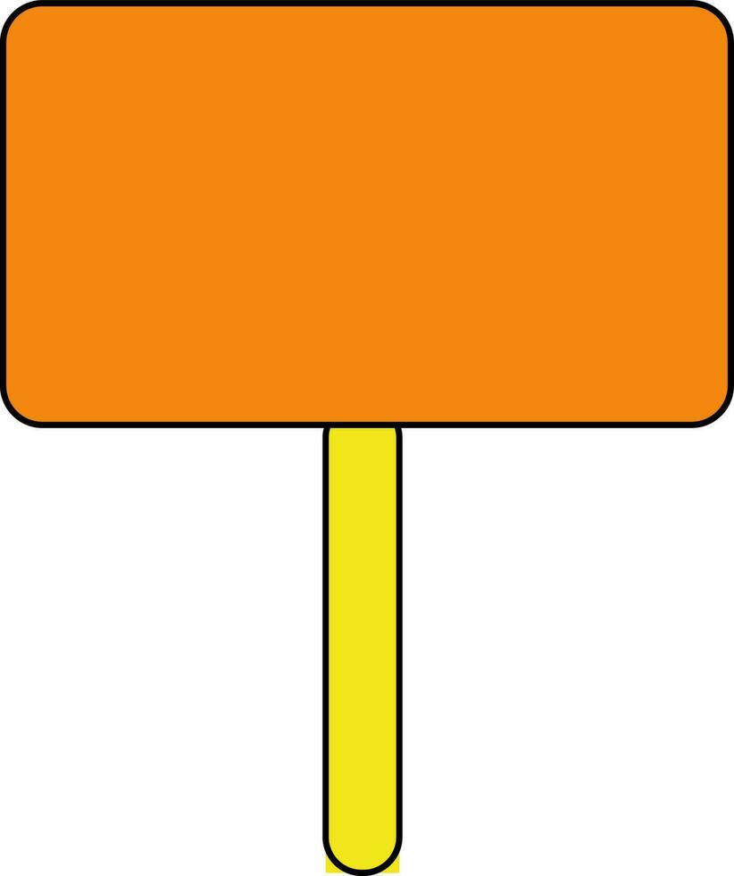 Election blank voting board in oranage and yellow color. vector