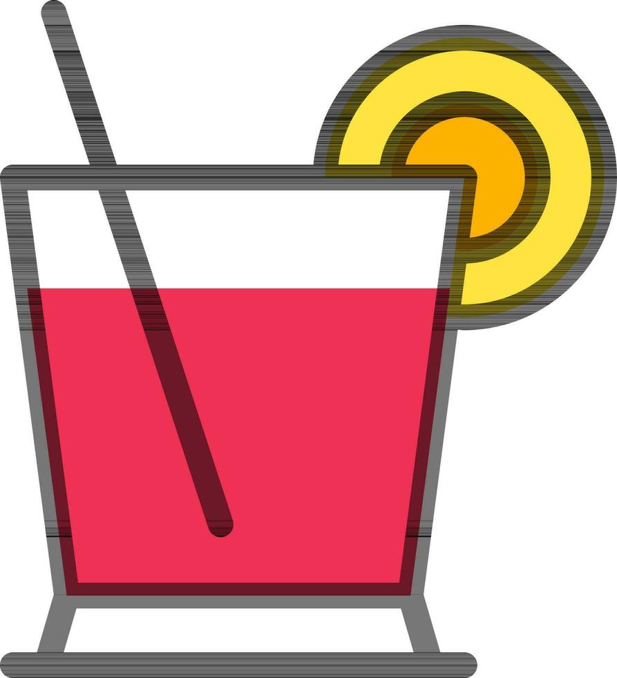 Lowball Drink Glass icon in flat style. vector