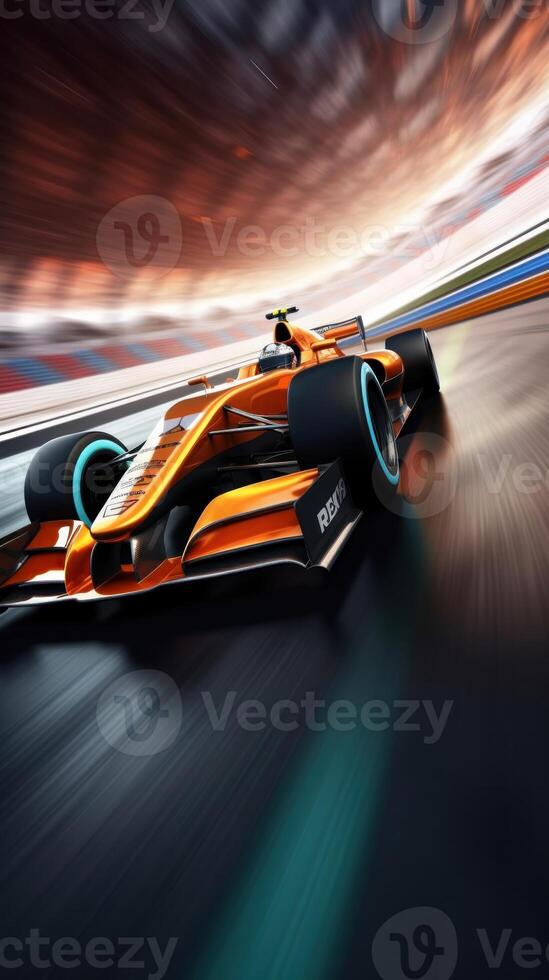 High speed race car. Illustration photo