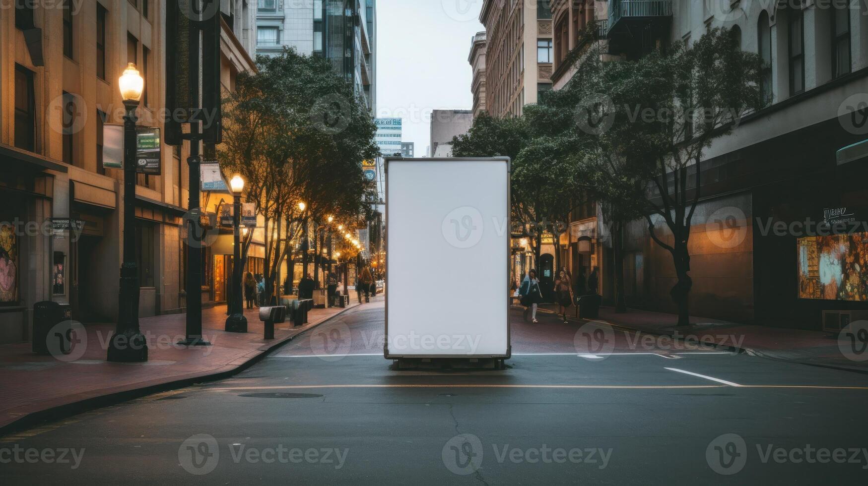 Blank canvas mockup template. Illustration photo