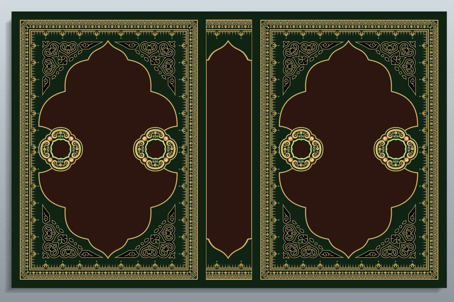 corán, islámico Arábica libro cubrir diseño vector