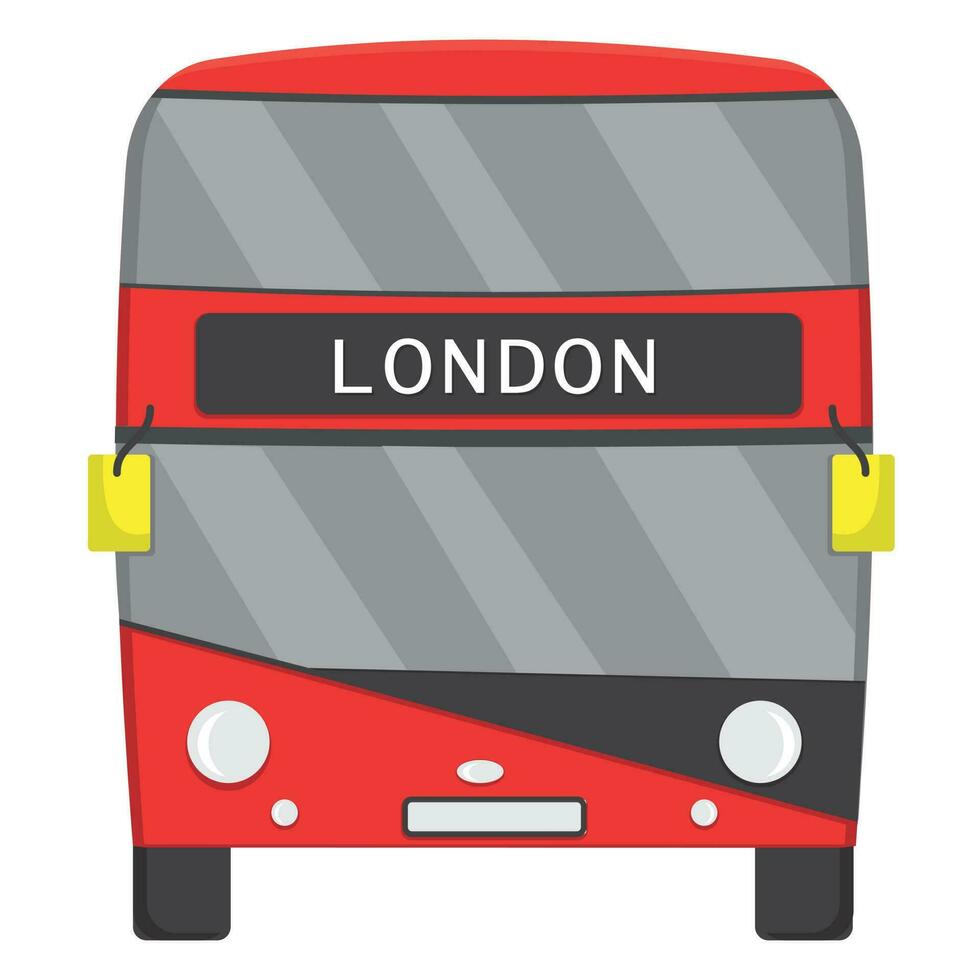 Londres rojo autobús vector ilustración aislado en blanco antecedentes