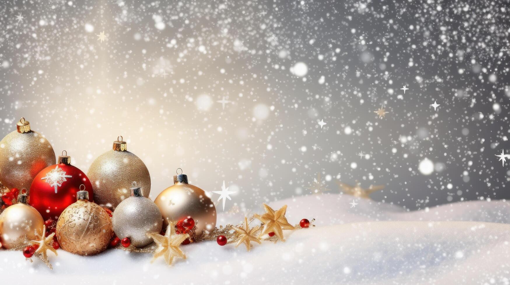 Christmas golden balls background. Illustration photo