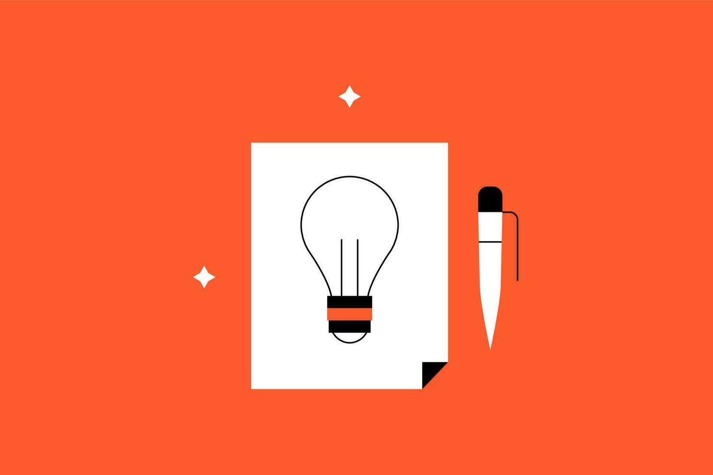 startup idea illustration in flat style design. Vector illustration
