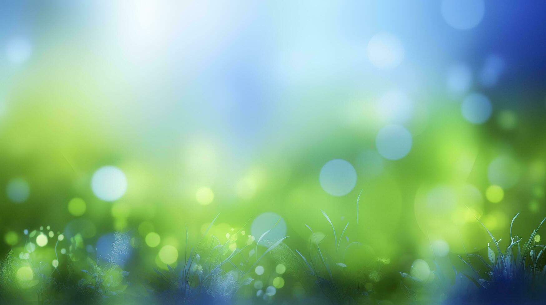 Abstract green  gradient bokeh  With drops background, generate ai photo