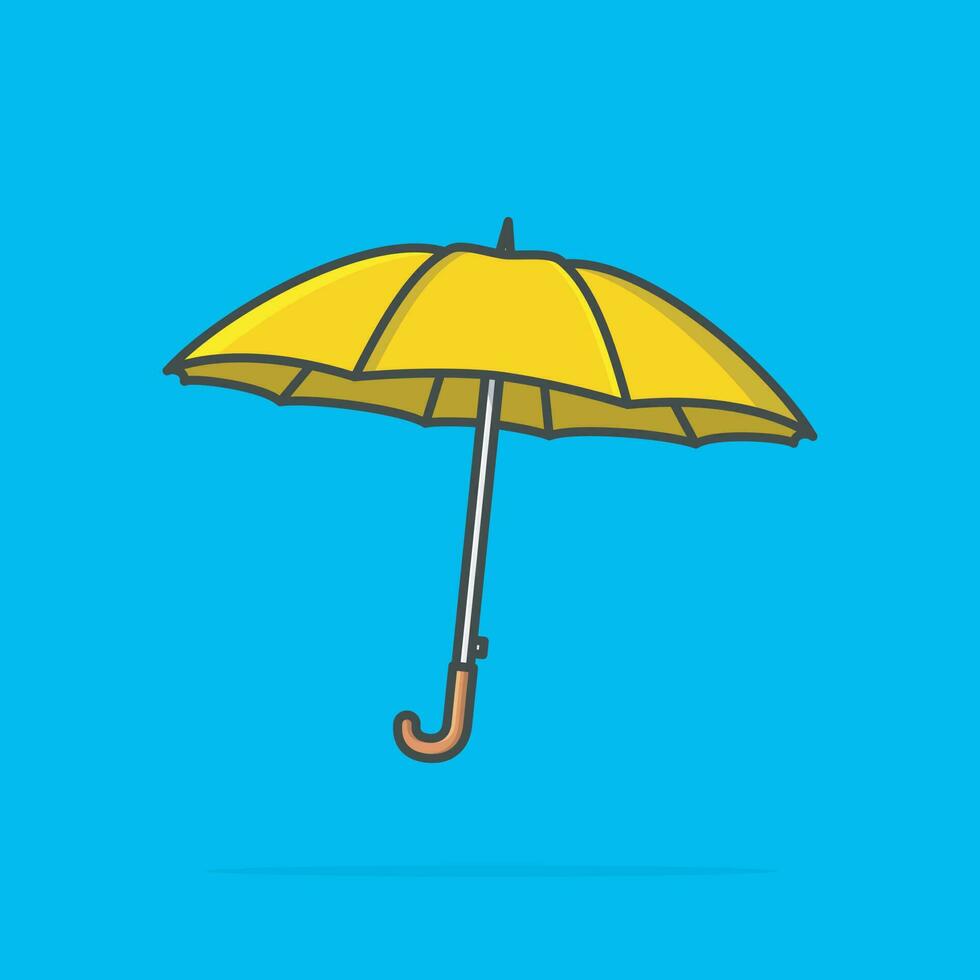 Colorful Umbrella Vector Illustration. Happy Autumn.Flat Cartoon Style vector illustration design