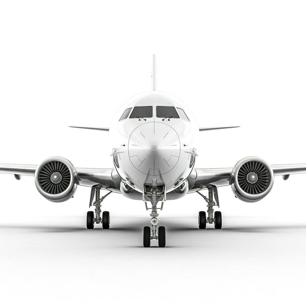 Airplane isolated on white background, generate ai photo