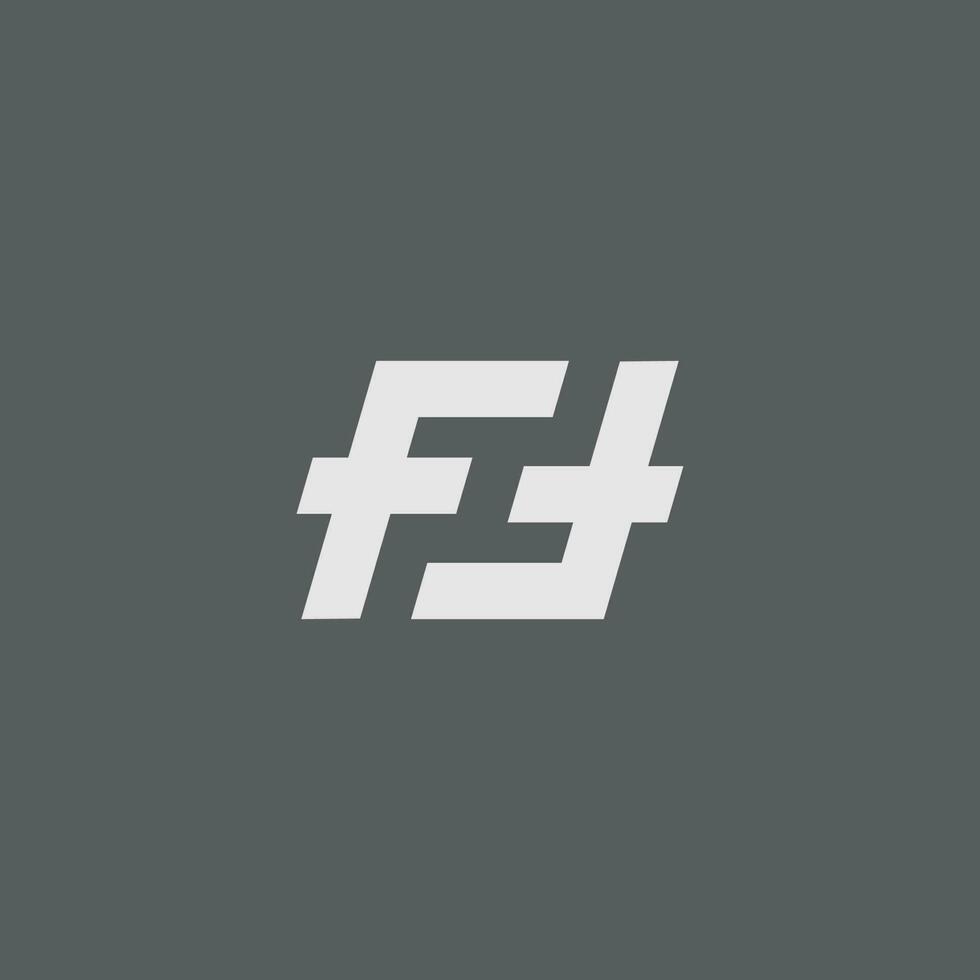 Abstract letter FT or reversal FF ideas vector