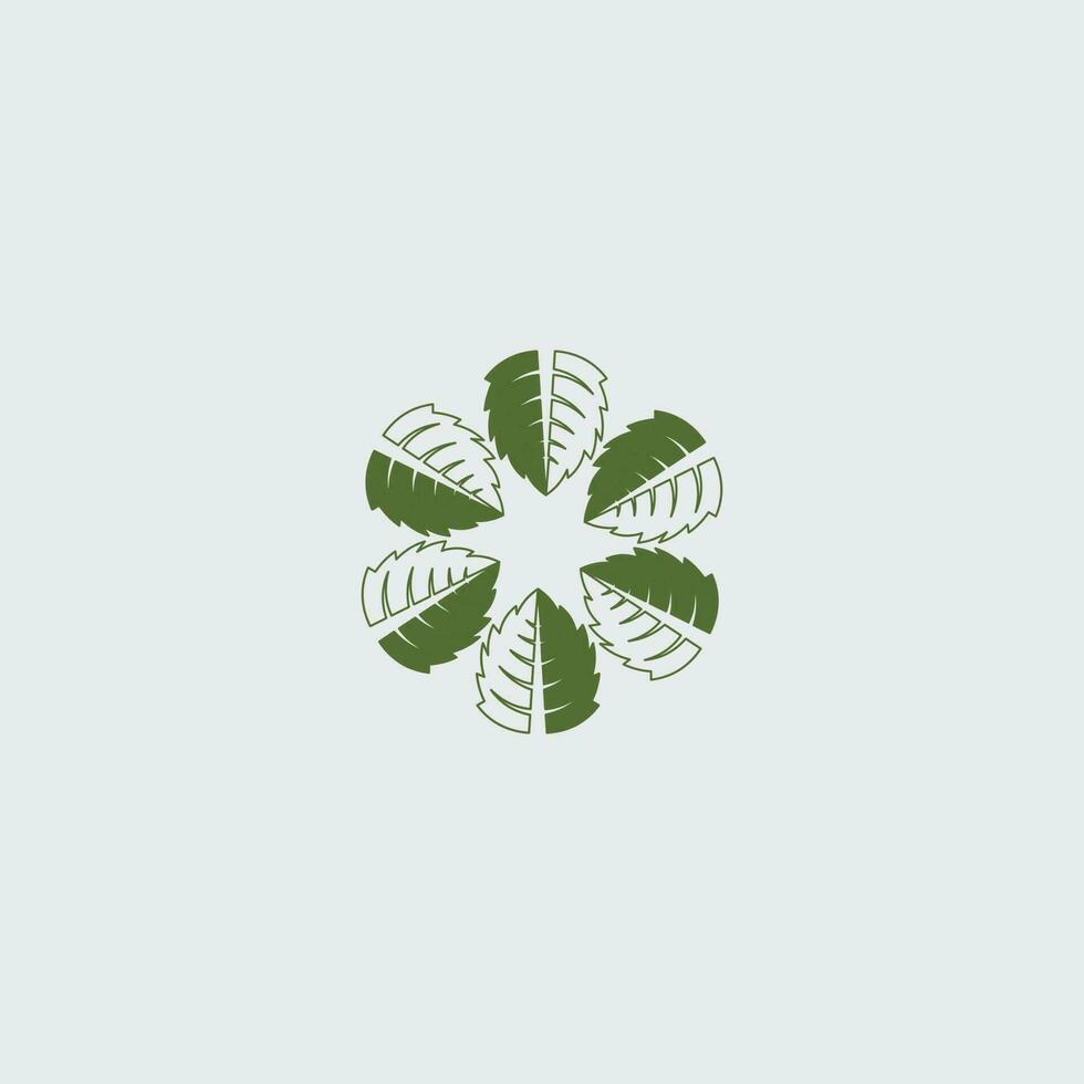 Six Appen Leaf Logo Design Ideas vector