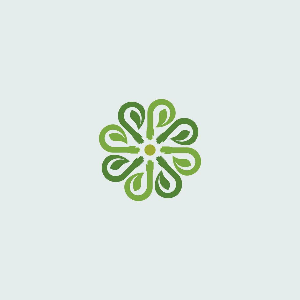 Abstract ornament combination letter J and leaf vector