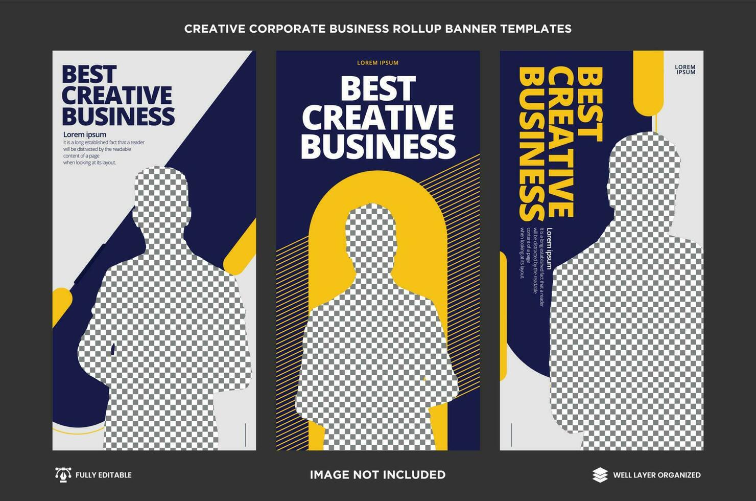 Vector Corporate Business Modern Abstract Geomatric Minimal Rollup Design